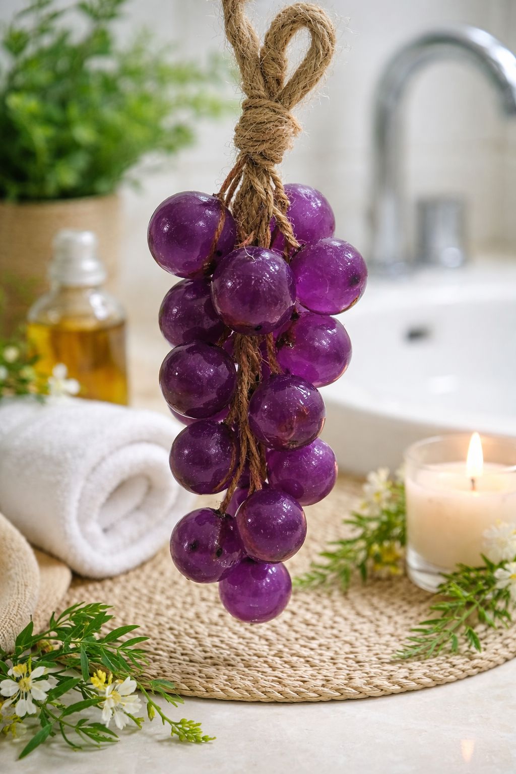 Sabonete artesanal cacho de uvas